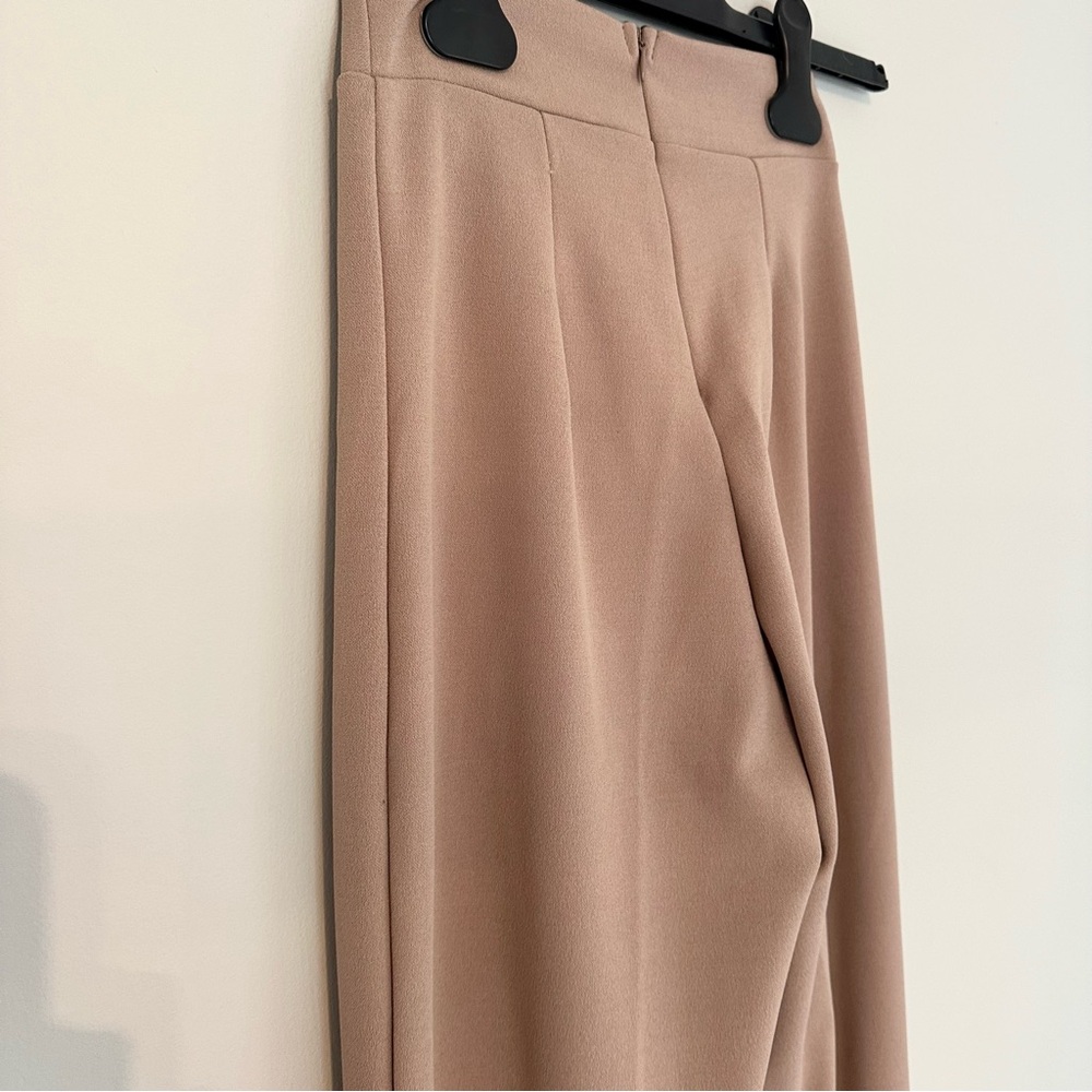 NWOT Fashion Nova Call It Even taupe beige Wide Leg Dress Pants, Size XS - Picture 7 of 16
